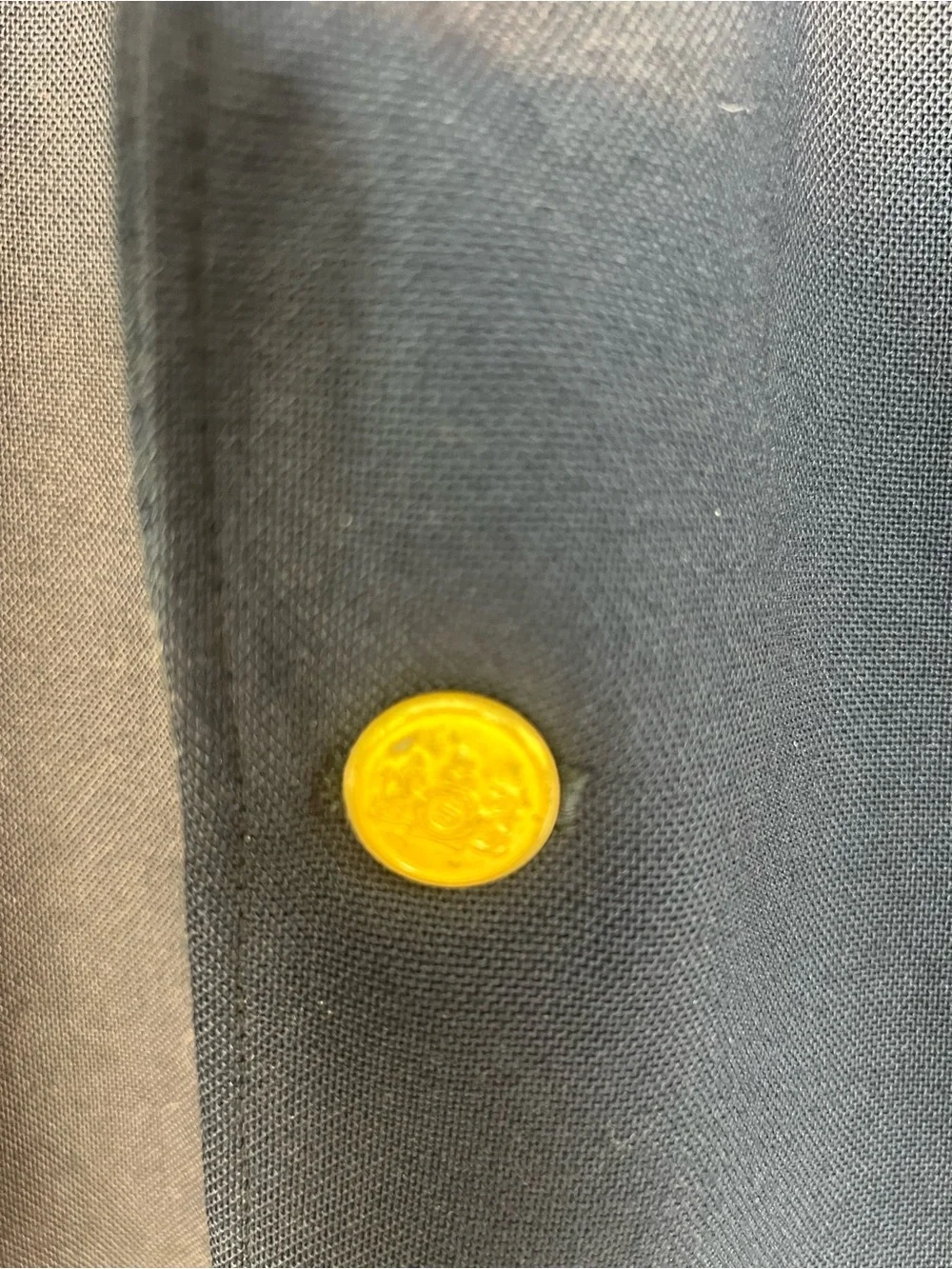 Stafford Navy Wool Blend Lightweight Sport Coat with Gold Buttons 42R